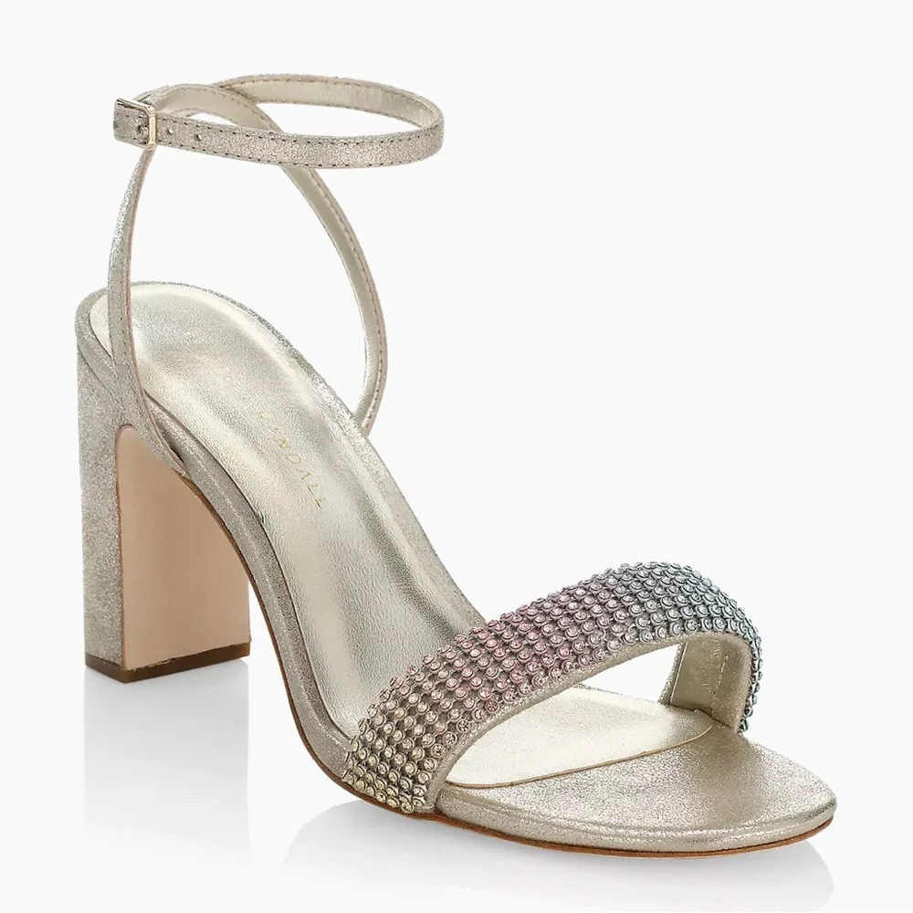Loeffler Randall Shay Rhinestone Ankle-Strap Sandals - Picture 2 of 4